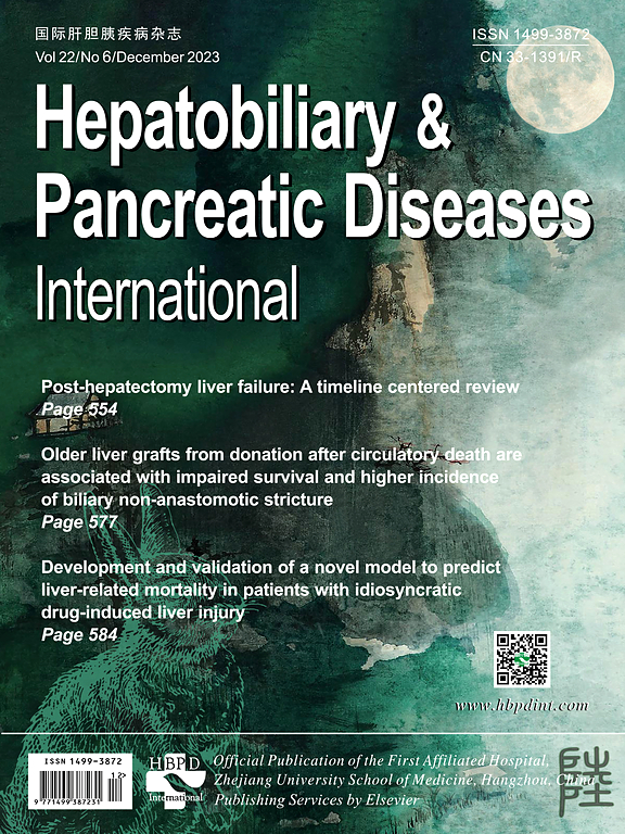 Go to journal home page - Hepatobiliary & Pancreatic Diseases International